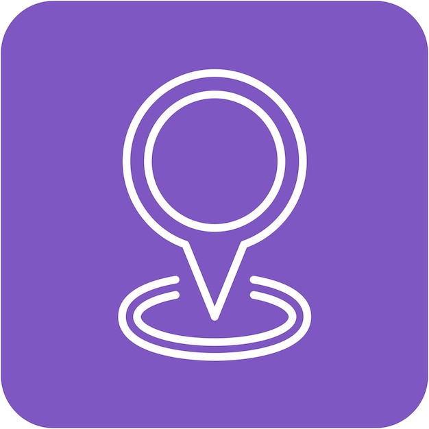 Estilo de ilustración vectorial del marcador de ubicación