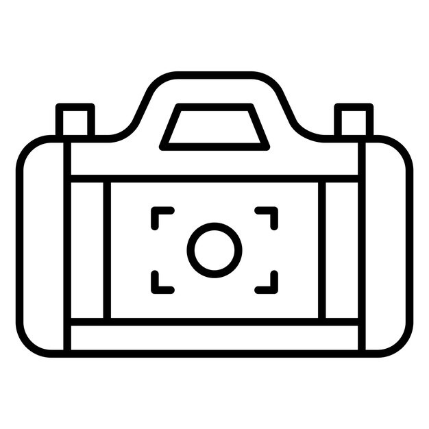 Estilo de ilustración vectorial del marco de la cámara