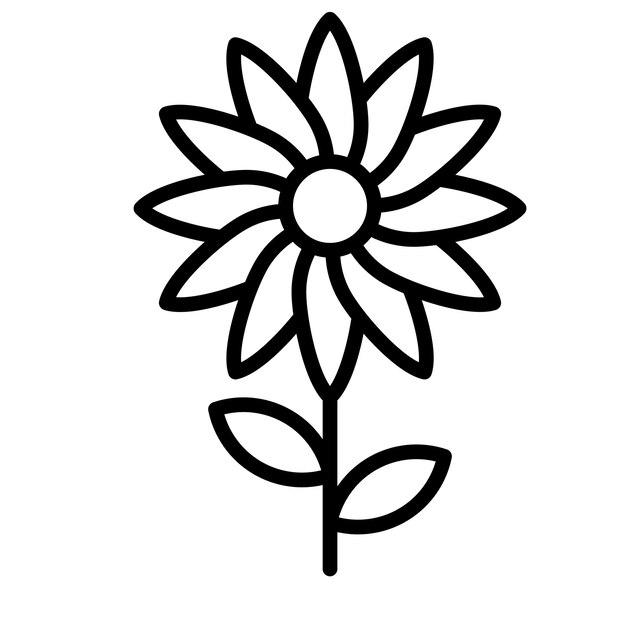Estilo de ilustración vectorial de las margaritas