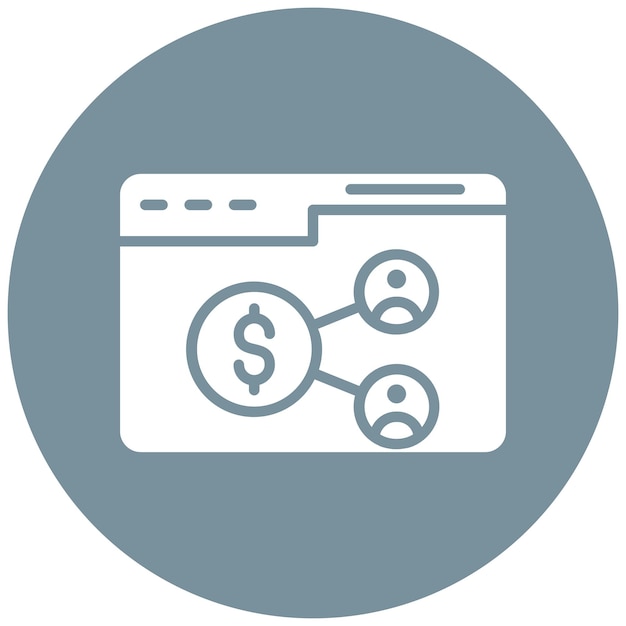 Estilo de ilustración vectorial de marketing de afiliados en la web