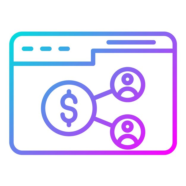 Estilo de ilustración vectorial de marketing de afiliados en la web