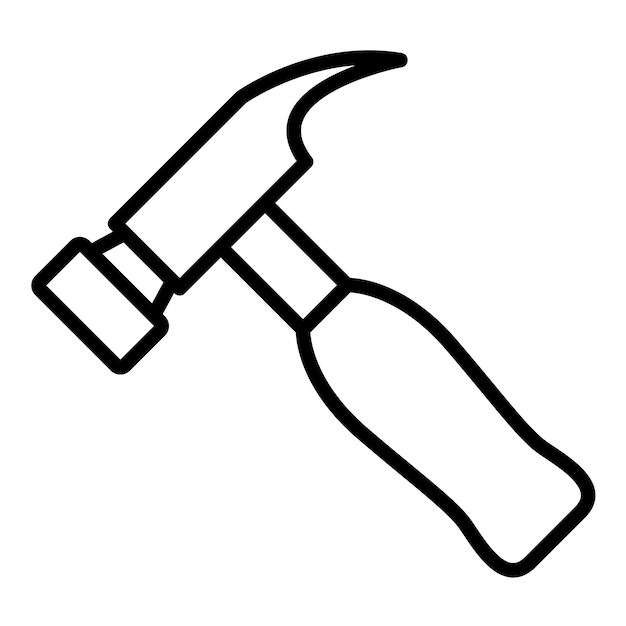 Estilo de ilustración vectorial del martillo