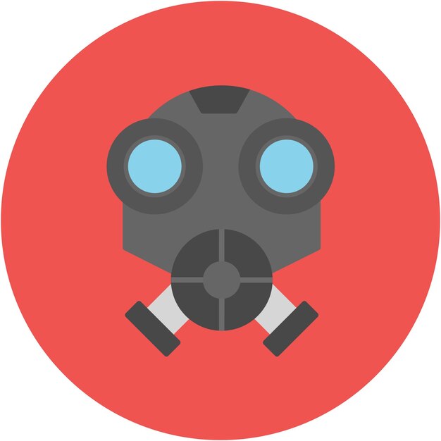 Estilo de ilustración vectorial de la máscara del ejército