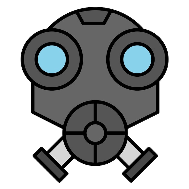 Estilo de ilustración vectorial de la máscara del ejército