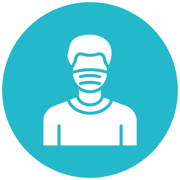 Estilo de ilustración vectorial de la máscara facial del hombre