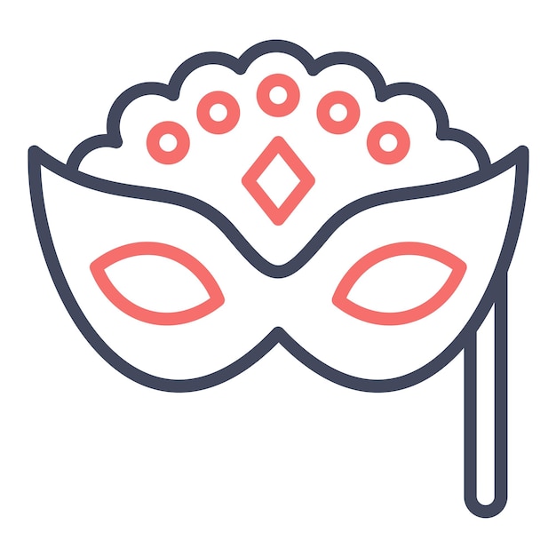 Estilo de ilustración vectorial de máscaras de ópera italiana