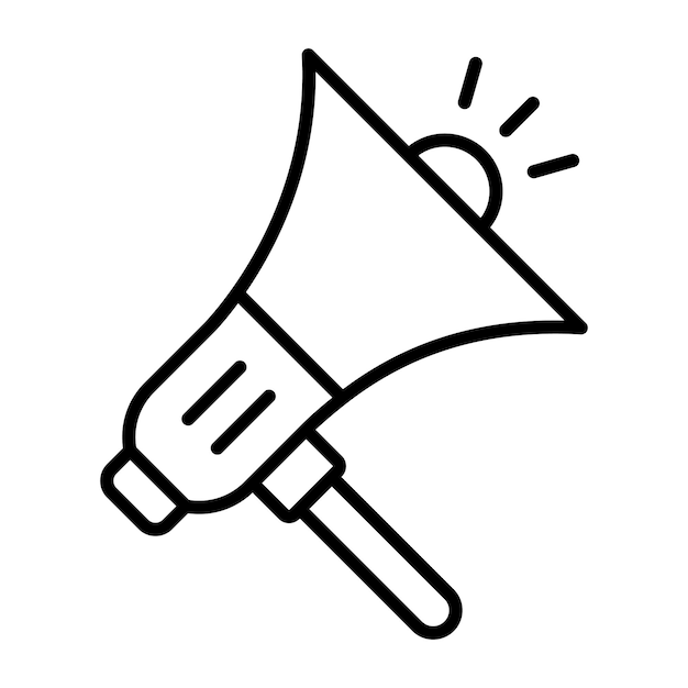 Estilo de ilustración vectorial del megáfono
