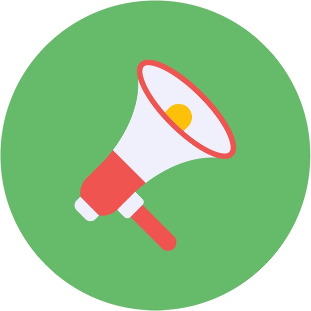 Estilo de ilustración vectorial del megáfono