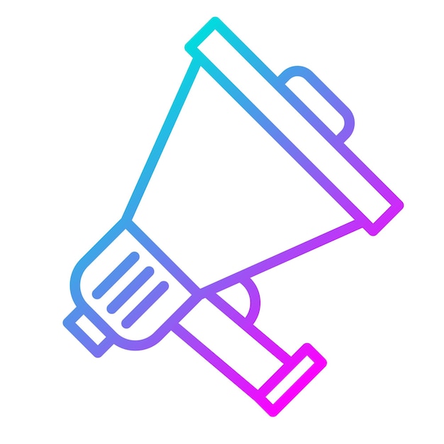 Estilo de ilustración vectorial del megáfono