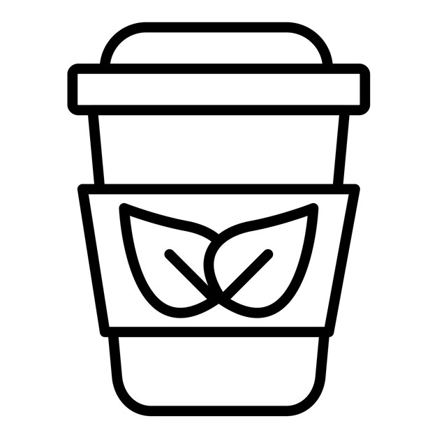 Estilo de ilustración vectorial de menta de café