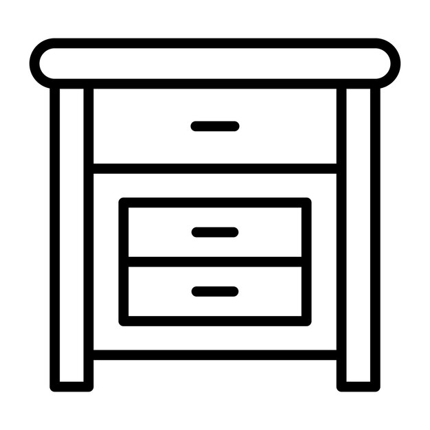 Estilo de ilustración vectorial de la mesa de noche