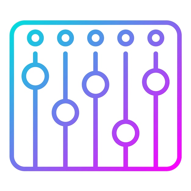 Estilo de ilustración vectorial de mezcla de audio
