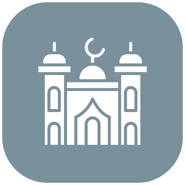 Estilo de ilustración vectorial de la mezquita