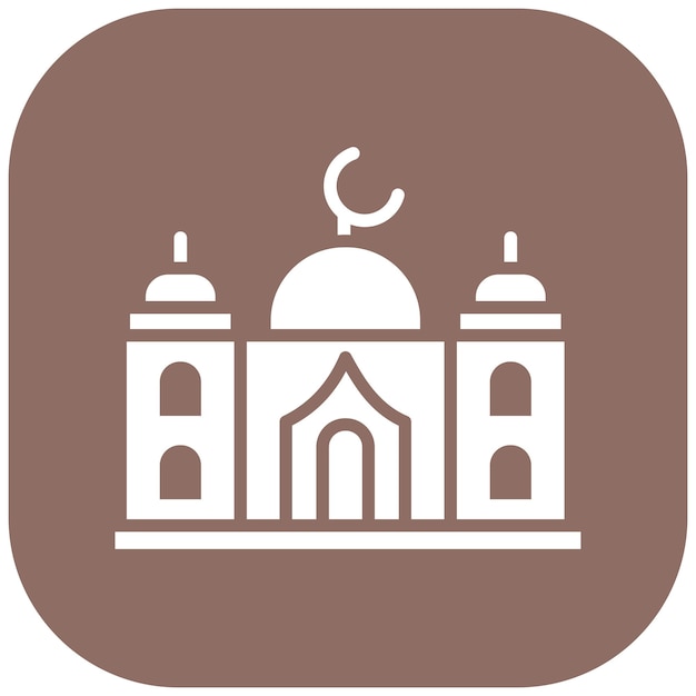 Estilo de ilustración vectorial de la mezquita
