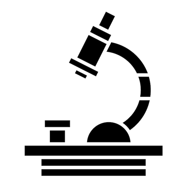 Estilo de ilustración vectorial del microscopio