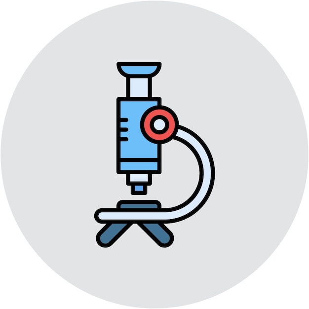 Estilo de ilustración vectorial del microscopio