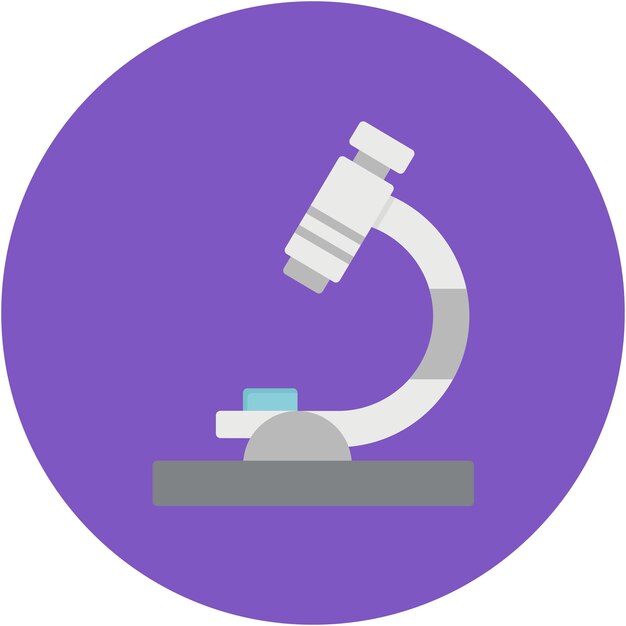 Estilo de ilustración vectorial del microscopio
