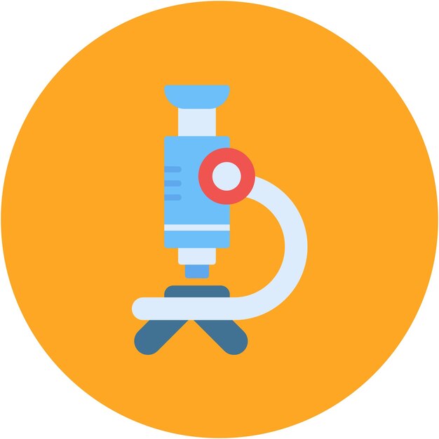 Estilo de ilustración vectorial del microscopio