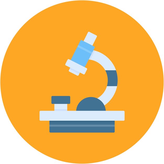 Estilo de ilustración vectorial del microscopio