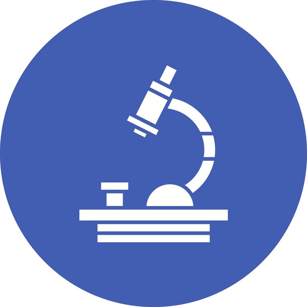 Estilo de ilustración vectorial del microscopio