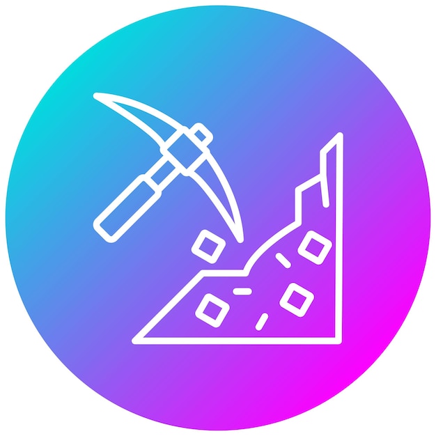 Estilo de ilustración vectorial del minero