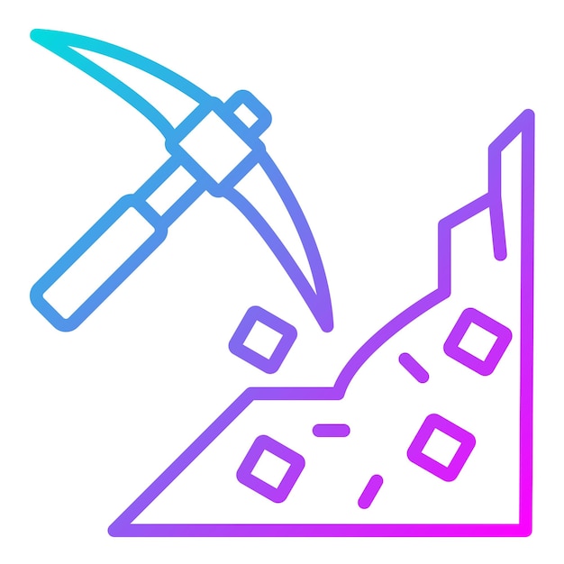 Estilo de ilustración vectorial del minero