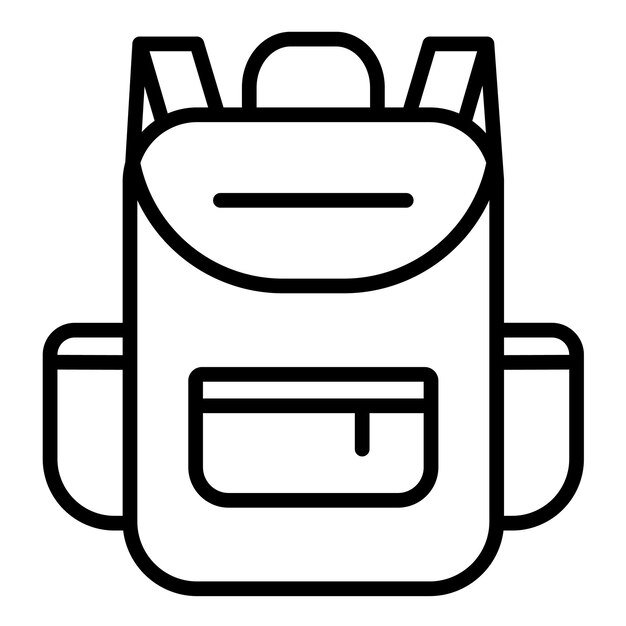 Estilo de ilustración vectorial de la mochila