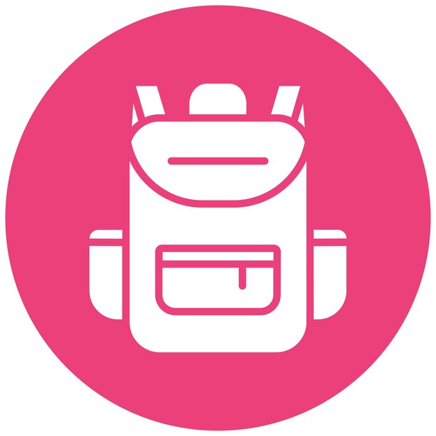 Estilo de ilustración vectorial de la mochila