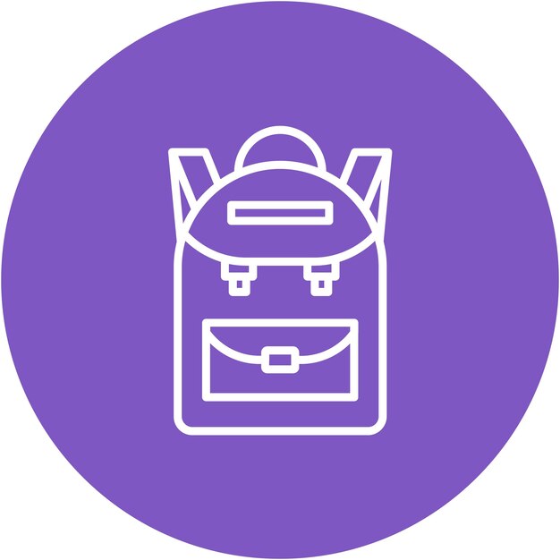 Estilo de ilustración vectorial de la mochila