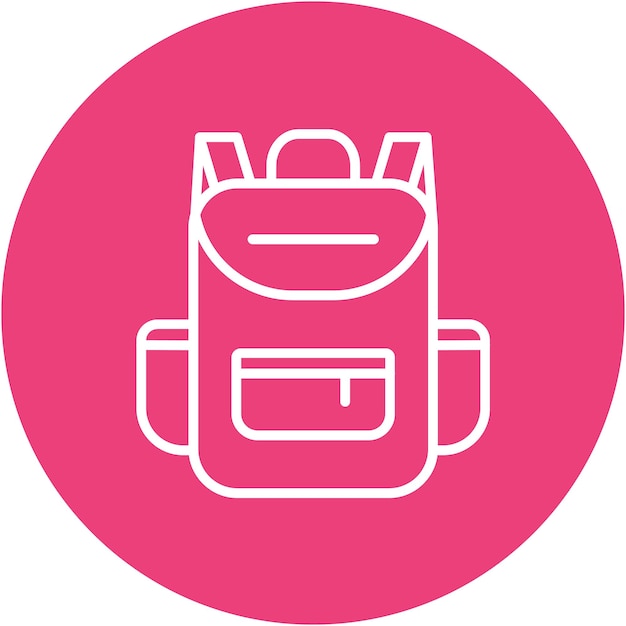 Estilo de ilustración vectorial de la mochila