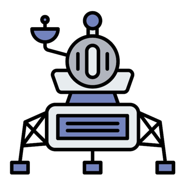 Estilo de ilustración vectorial del módulo de aterrizaje