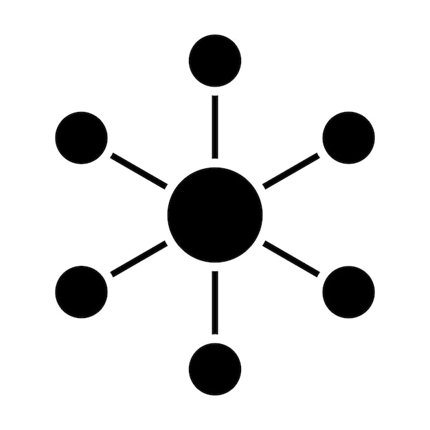 Estilo de ilustración vectorial de las moléculas
