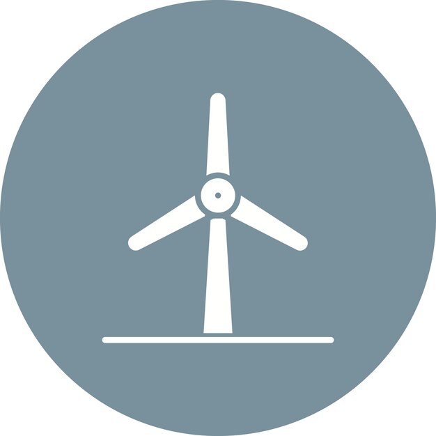 Estilo de ilustración vectorial del molino de viento