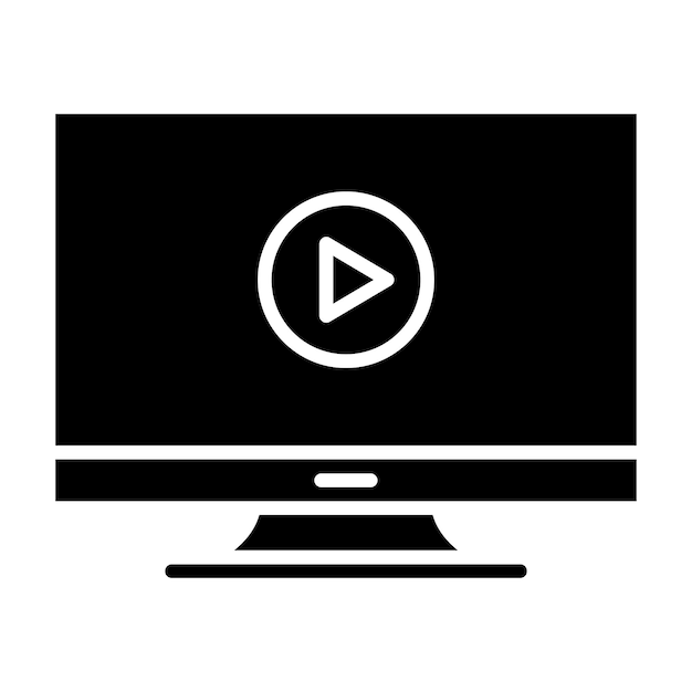 Estilo de ilustración vectorial del monitor de TV