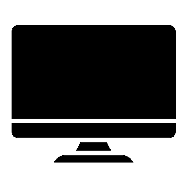 Estilo de ilustración vectorial del monitor