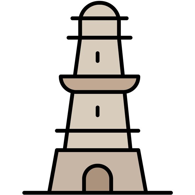 Estilo de ilustración vectorial del monumento de Nueva Zelanda