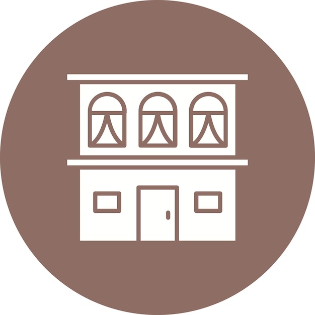 Estilo de ilustración vectorial del motel
