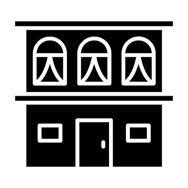 Estilo de ilustración vectorial del motel