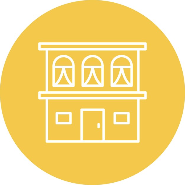 Estilo de ilustración vectorial del motel