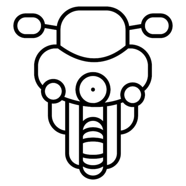 Estilo de ilustración vectorial de motocicleta