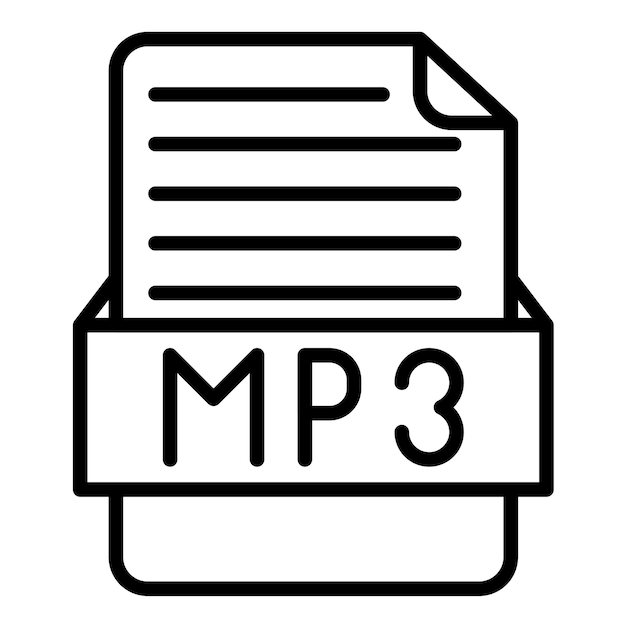 Estilo de la ilustración vectorial MP3