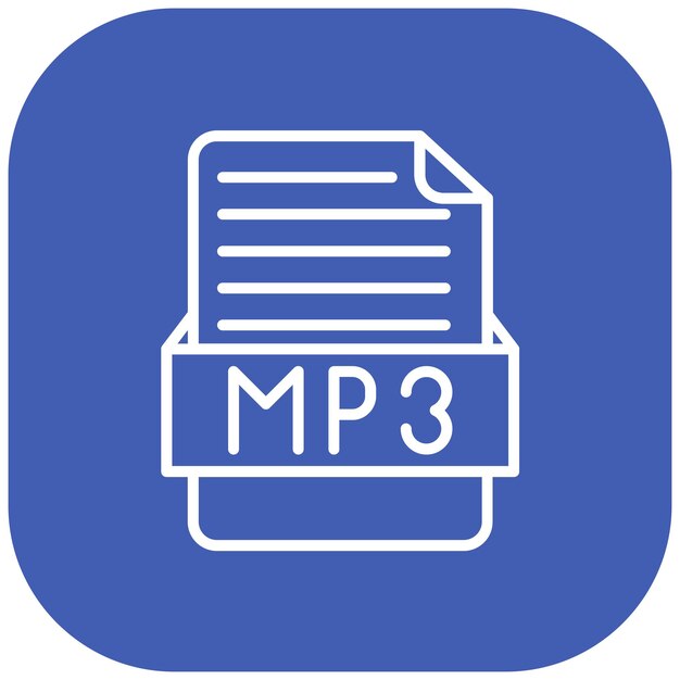 Estilo de la ilustración vectorial MP3