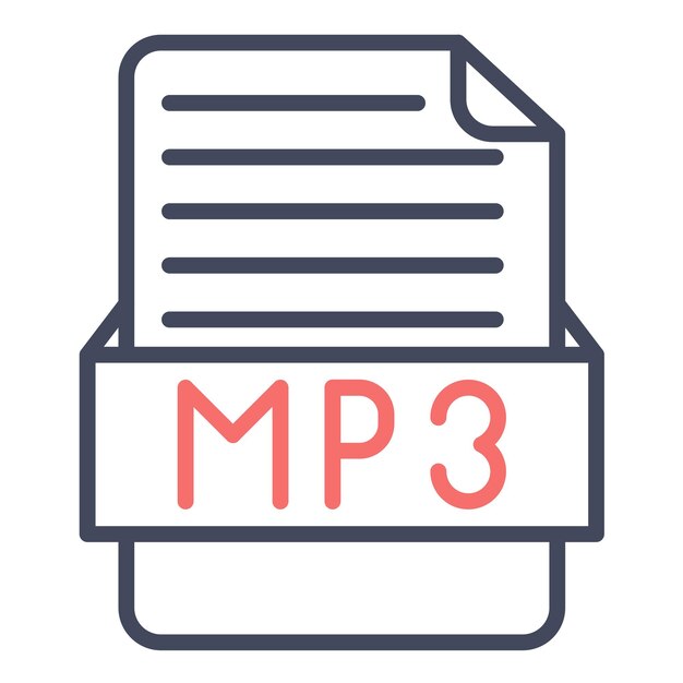 Estilo de la ilustración vectorial MP3