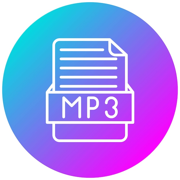 Estilo de la ilustración vectorial MP3