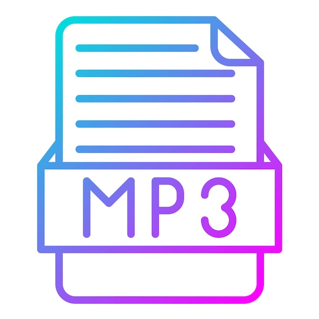 Estilo de la ilustración vectorial MP3
