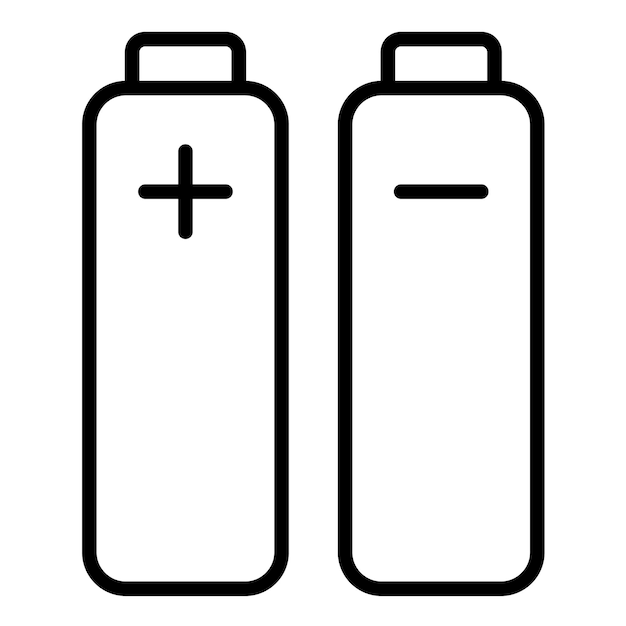 Estilo de ilustración vectorial de muchas baterías