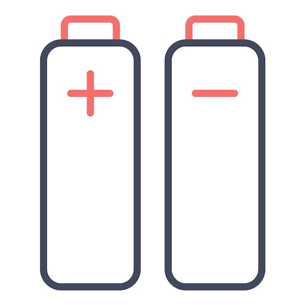 Estilo de ilustración vectorial de muchas baterías