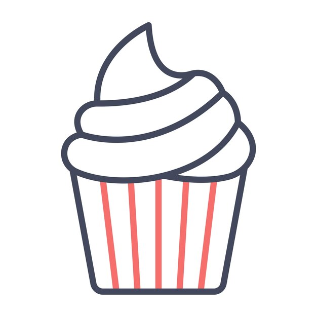 Estilo de ilustración vectorial de muffins