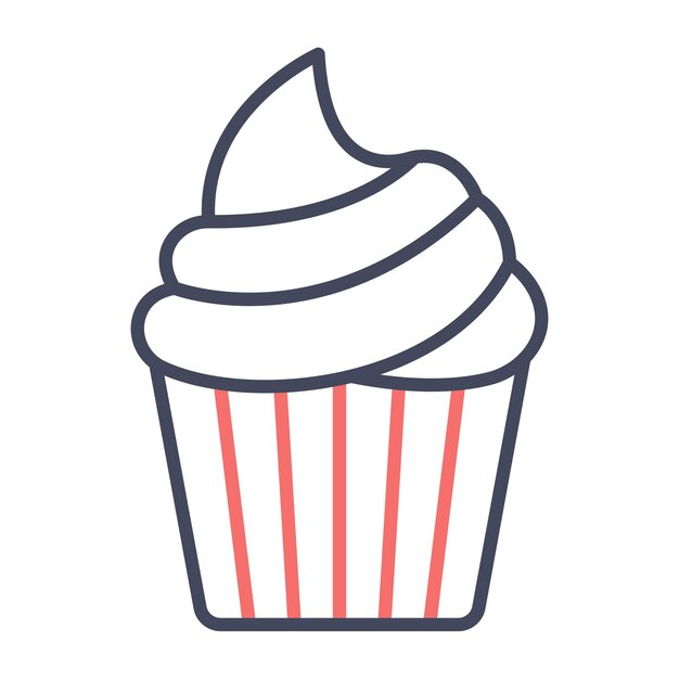 Estilo de ilustración vectorial de muffins