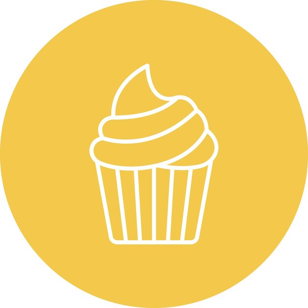 Estilo de ilustración vectorial de muffins